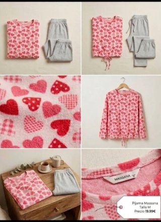Pijama Massana Corazones Talla M