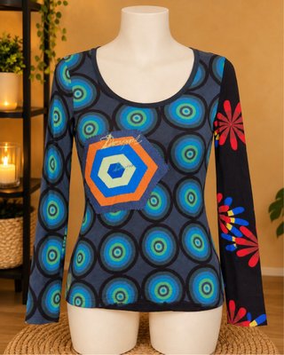 Camiseta Desigual manga larga estampada