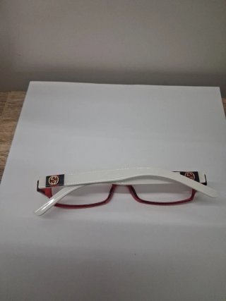 Occhiali da vista Gucci rossi e bianchi