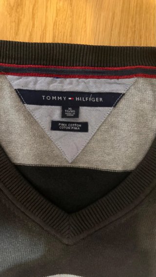 Jersey Tommy Hilfiger Rayas Gris y Negro
