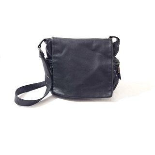 Firenze Bags / Bolso bandolera cuero genuino negro