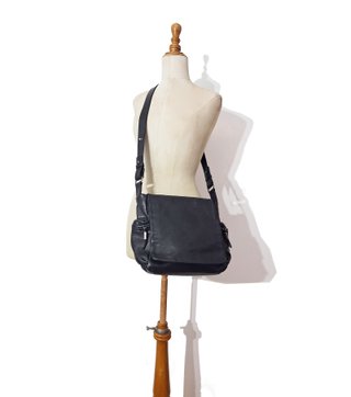Firenze Bags / Bolso bandolera cuero genuino negro