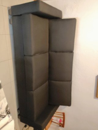 Sofá Cama Piel Sintética Negro