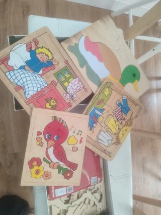 Se regalan puzles de madera infantiles