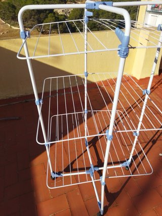Tendedero Plegable Blanco y Azul
