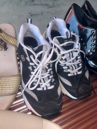 Lote Zapatos Mujer Beige y Plateado, 7 pares