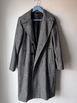 Abrigo de paño Fórmula cuadros gris L
