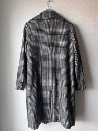 Abrigo de paño Fórmula cuadros gris L