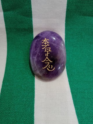 Juego 4 Piedras Reiki Amatista Símbolos