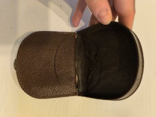 Monedero vintage cuero flamenco