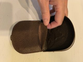 Monedero vintage cuero flamenco