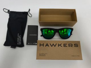 Gafas de sol Hawkers polarizadas negras y verdes