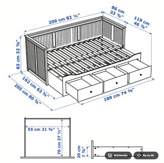 Cama Diván Extensible Hemnes Ikea