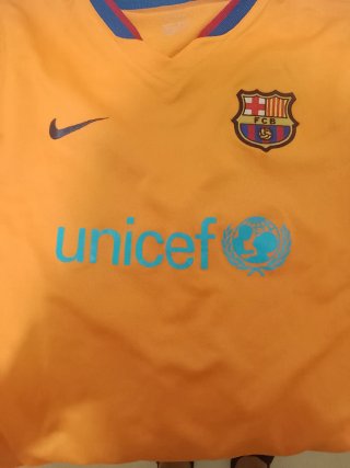 Camiseta Original FC Barcelona Unicef Naranja T. S