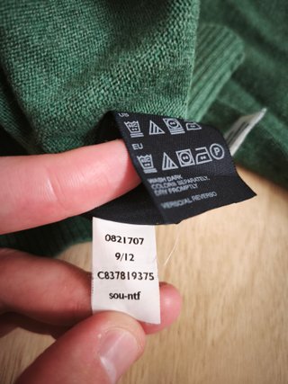 Jersey Tommy Hilfiger Verde Cuello V Talla L