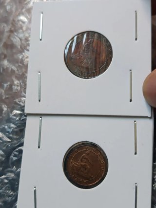 Monedas Alfonso XIII 1,2 céntimos cobre
