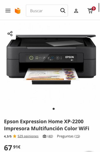 Impresora Epson XP-2200 Multifunción WiFi