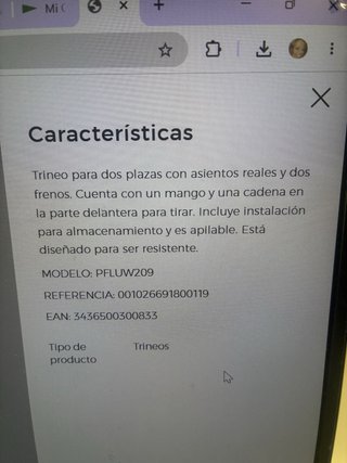Trineo Naranja 2 Plazas