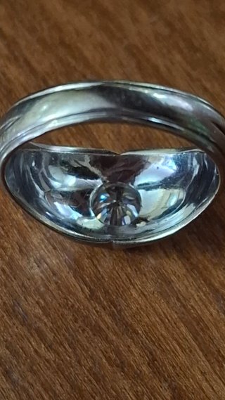 Anillo Oro Blanco Diamante Natural