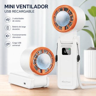 Mini Ventilador Portátil USB Recargable