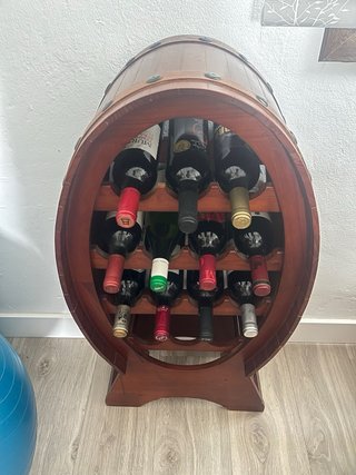 Set de 2 botelleros de madera