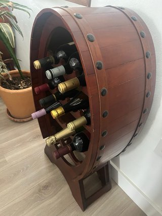 Set de 2 botelleros de madera