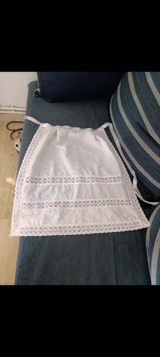 Delantal Fallera Blanco Encaje