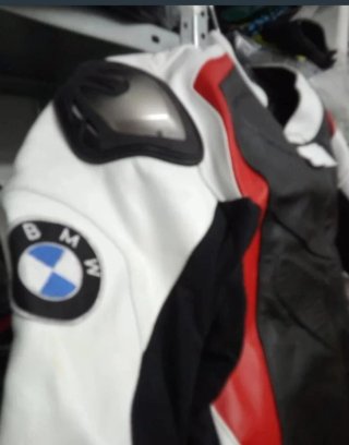 Chaqueta Cuero BMW Negra Roja Blanca