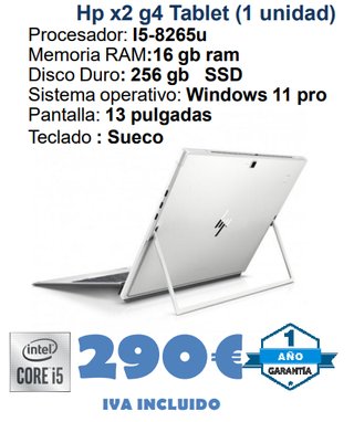 HP x2 g4 Tablet 16GB RAM 256GB SSD