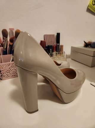 Tacones Y2K Plataforma Grises