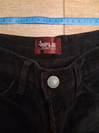 Pantaloni Rifle Jeans neri W27 in velluto