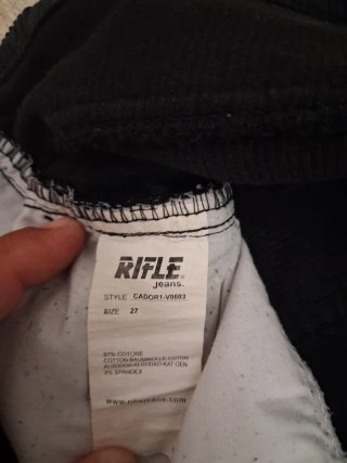 Pantaloni Rifle Jeans neri W27 in velluto