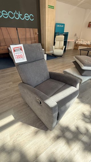 Sillón Reclinable Tela Gris