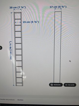Estantería estrecha IKEA