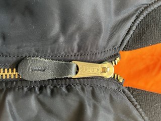 Cazadora Alpha Negra Naranja Original tipo Bomber