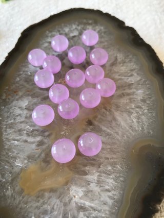 Lote cuentas cristal rosa/morado