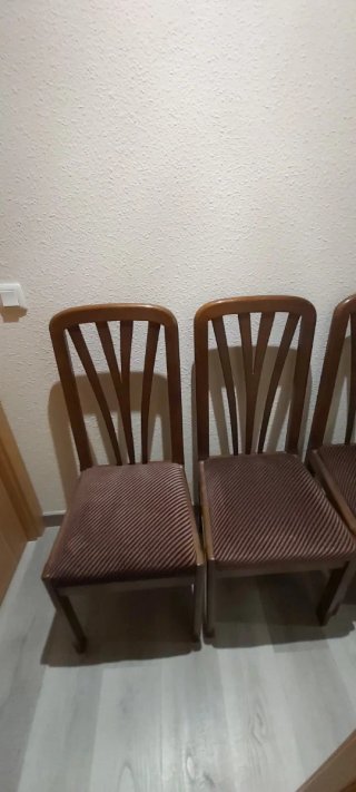 Conjunto de 6 sillas de salón madera