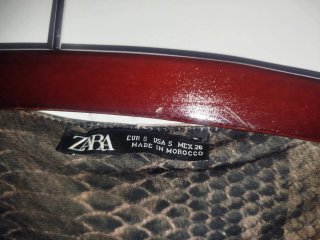 Vestido ZARA manga larga estampado S/M
