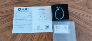 Pulseira de Prata 925 com Topázios Azuis Naturais