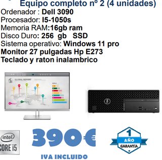 PC Completo Dell 3090 16GB RAM SSD 256GB
