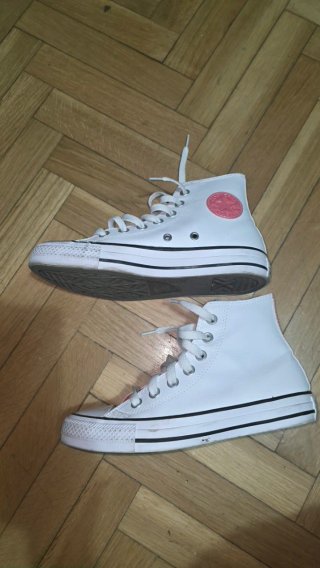 Converse Talla 36 Blanco y Rosa