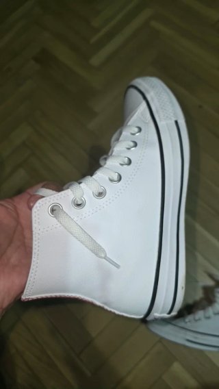 Converse Talla 36 Blanco y Rosa