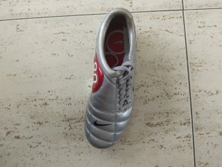 Zapatillas Fútbol Nike T90 Plata Roja