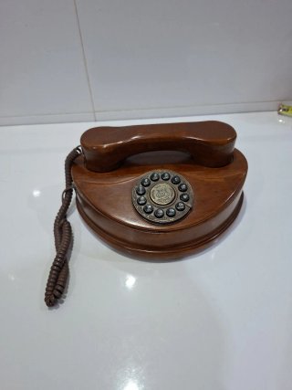 Teléfono Fijo Antiguo Madera