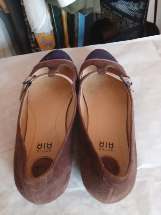 Bailarinas Clarks Azul y Marrón