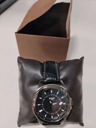 Reloj a&co. Negro y Plateado
