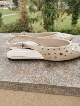 Bailarinas Tamaris blancas  y Plateadas