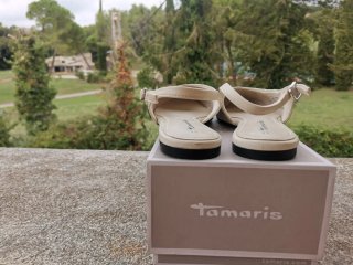Bailarinas Tamaris blancas  y Plateadas