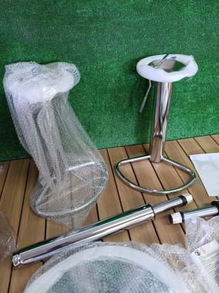 Costway Taburete de bar, 117 cm de altura Juego 2