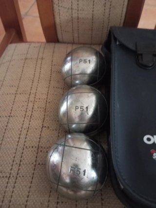 Set di tre palline da bocce OBUT 73cm 710g + Custodia